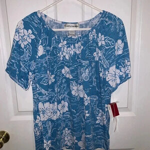 NWT  -Cathy Daniels blue and white /sz lg